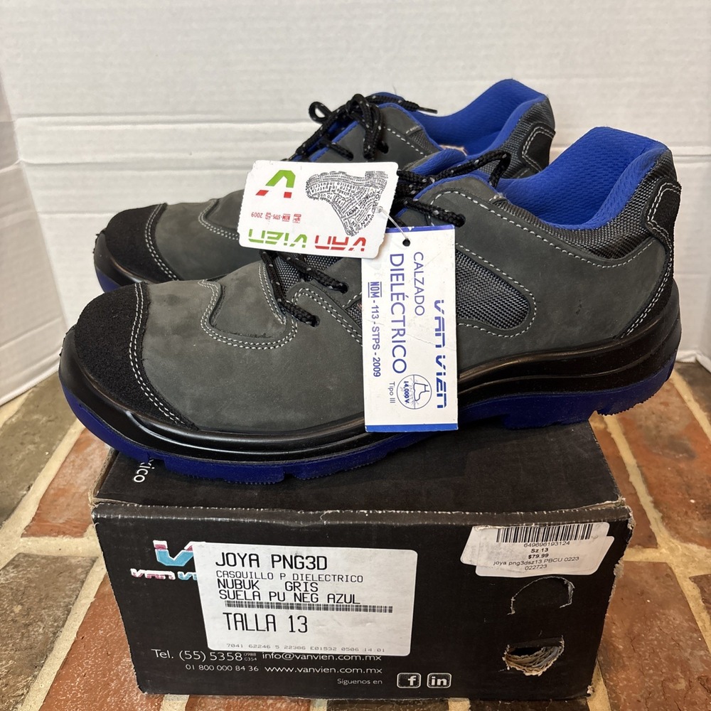 Joya Van Vien Work Shoes Size‎ 13 Oil Resistant Non Conductive Leather & Fabric